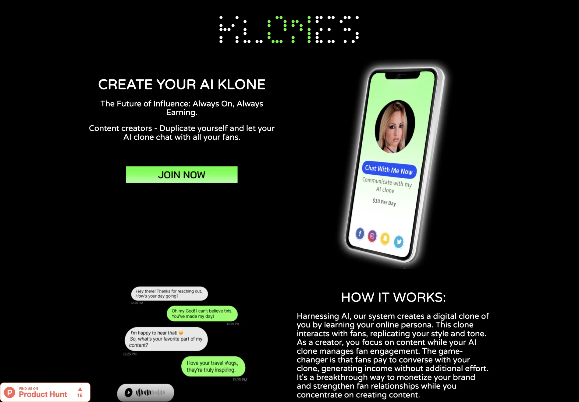 Klones - Your AI Self Never Sleeps