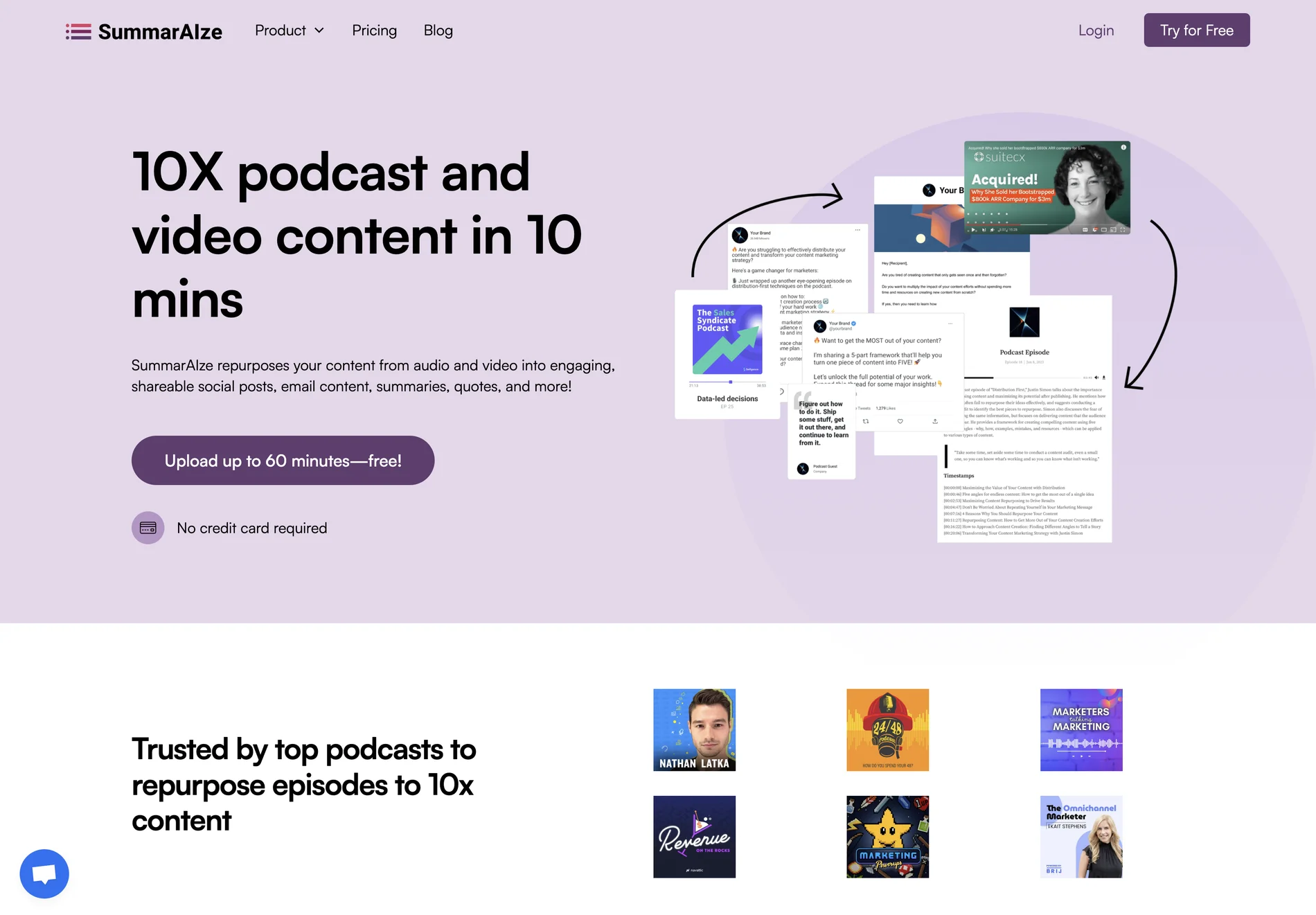 Repurpose Content from Podcasts or Videos with AI | SummarAIze