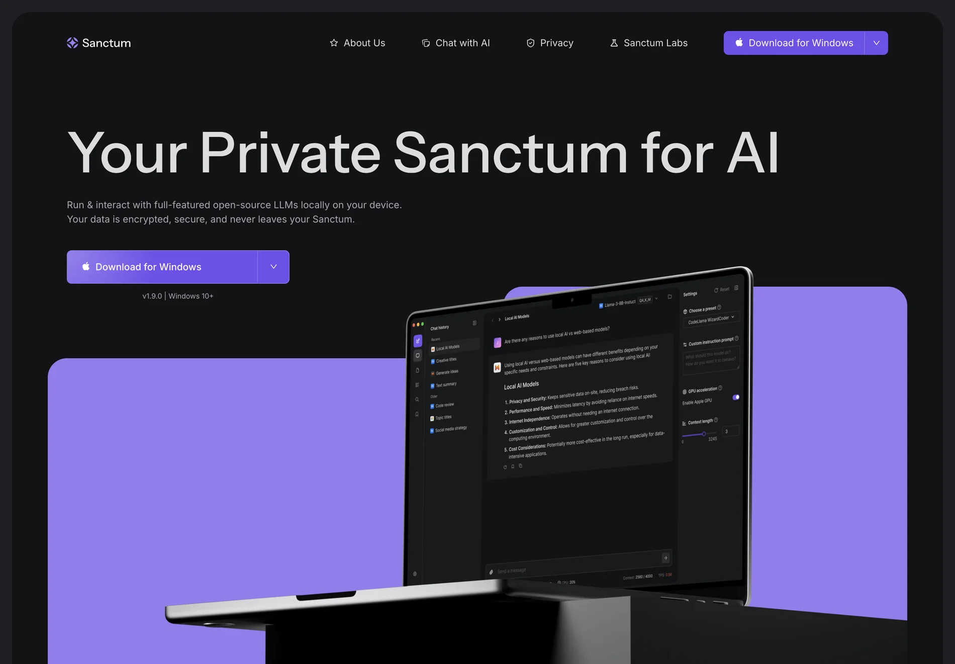 Sanctum — Your Private, Local AI Assistant