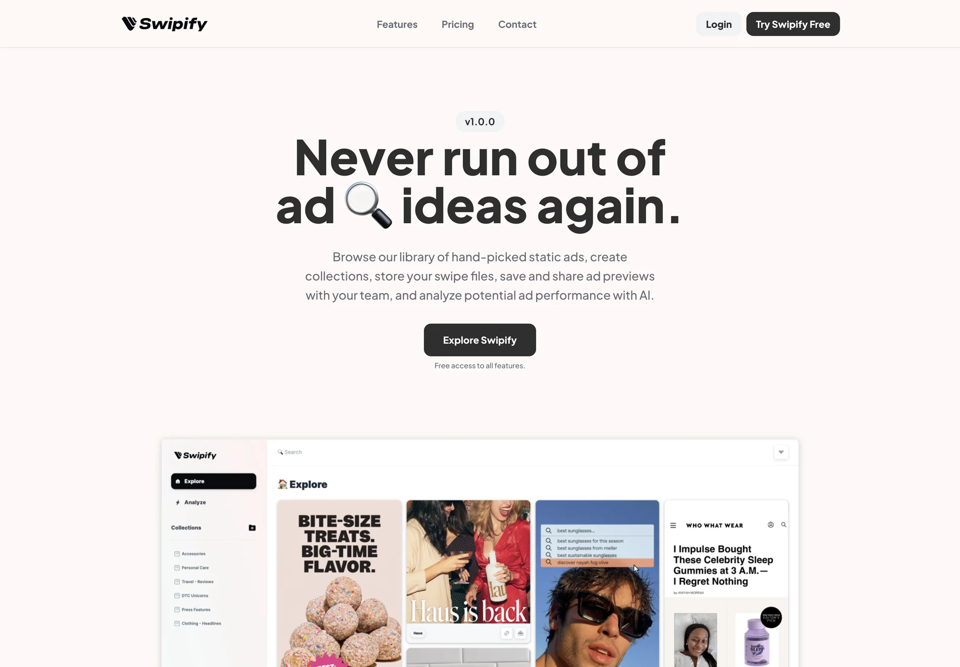 Swipify: AI-Powered Ad Idea Generator for Creative Professionals