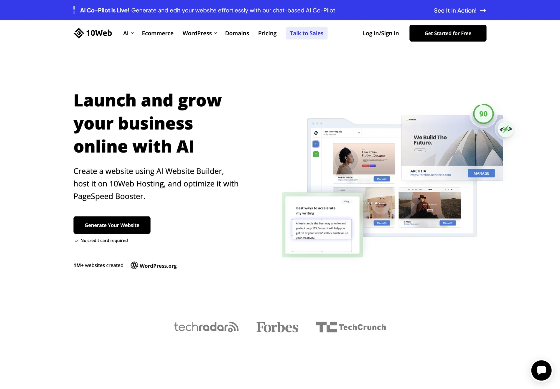 Launch and Grow Your Business Online with 10Web