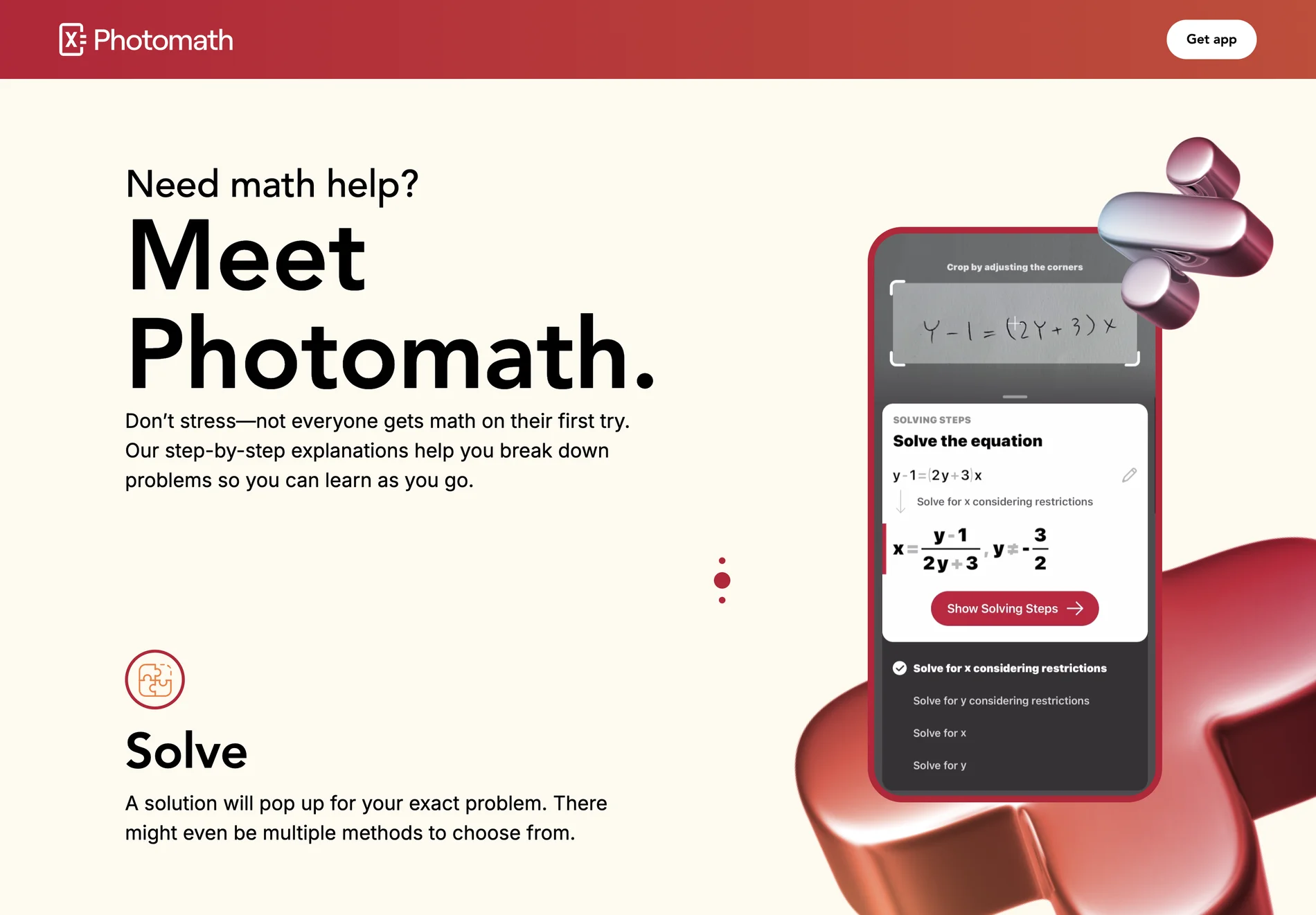 Photomath - The Ultimate Math Help App | Math Explained