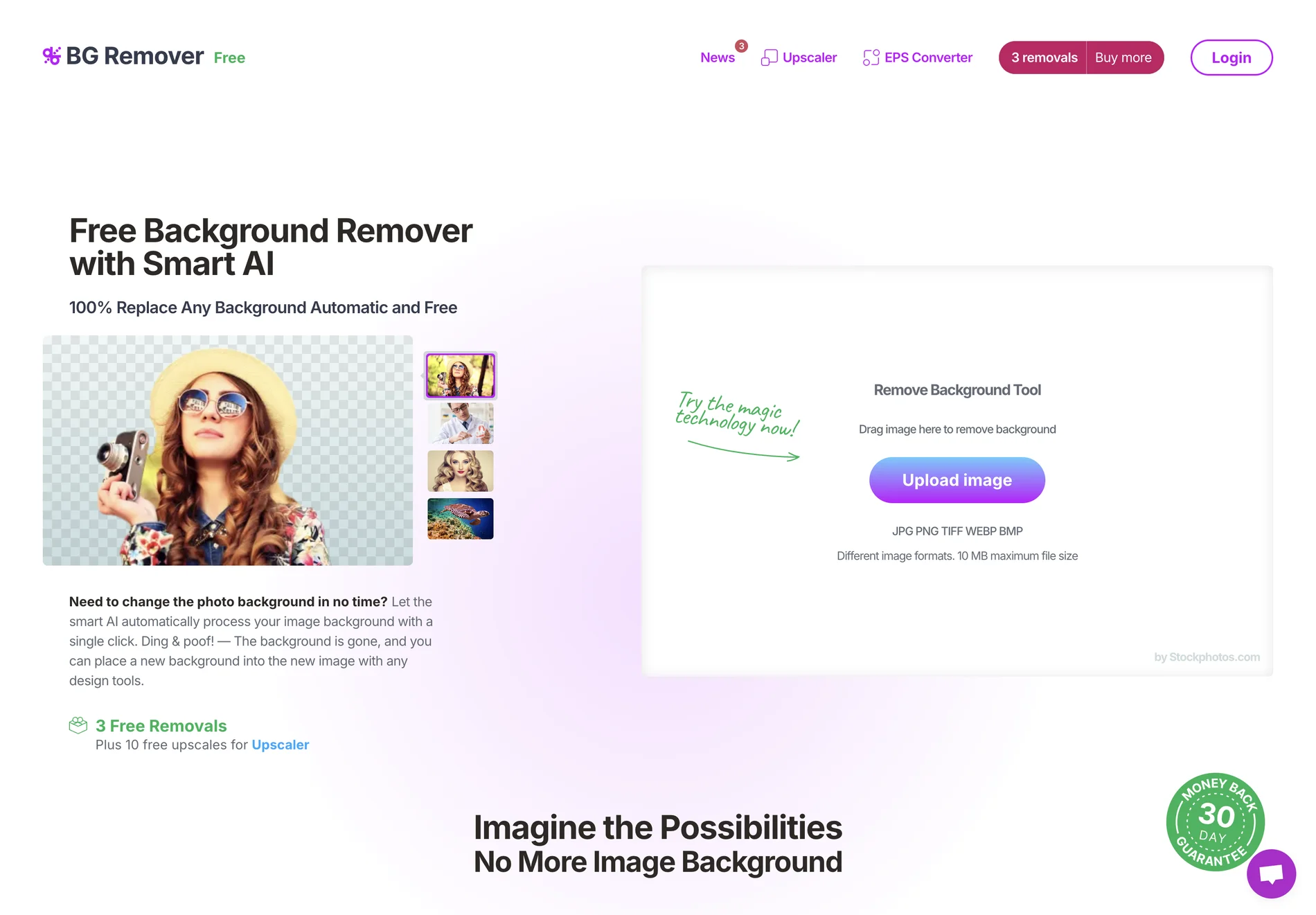 AI Image Background Remover - Remove the Background of Images Free with Stockphotos.com