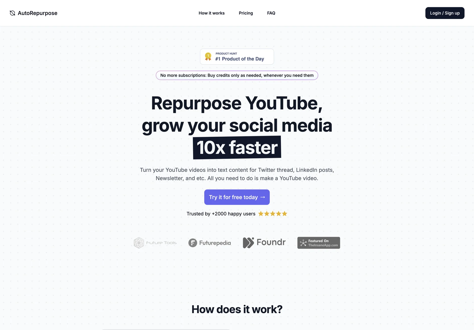 AutoRepurpose - Effortlessly Repurpose YouTube Videos into Social Media Content